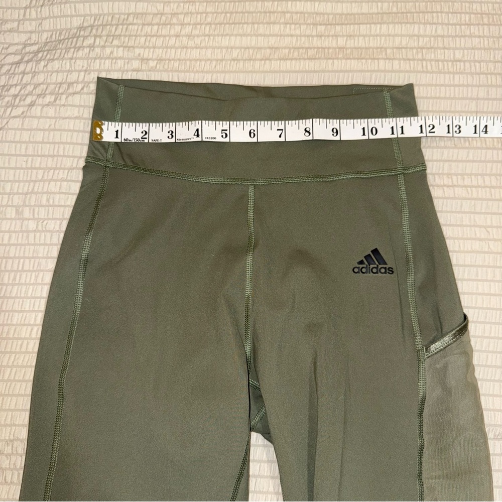 Green Adidas Cropped Leggings small - Picture 5 of 5